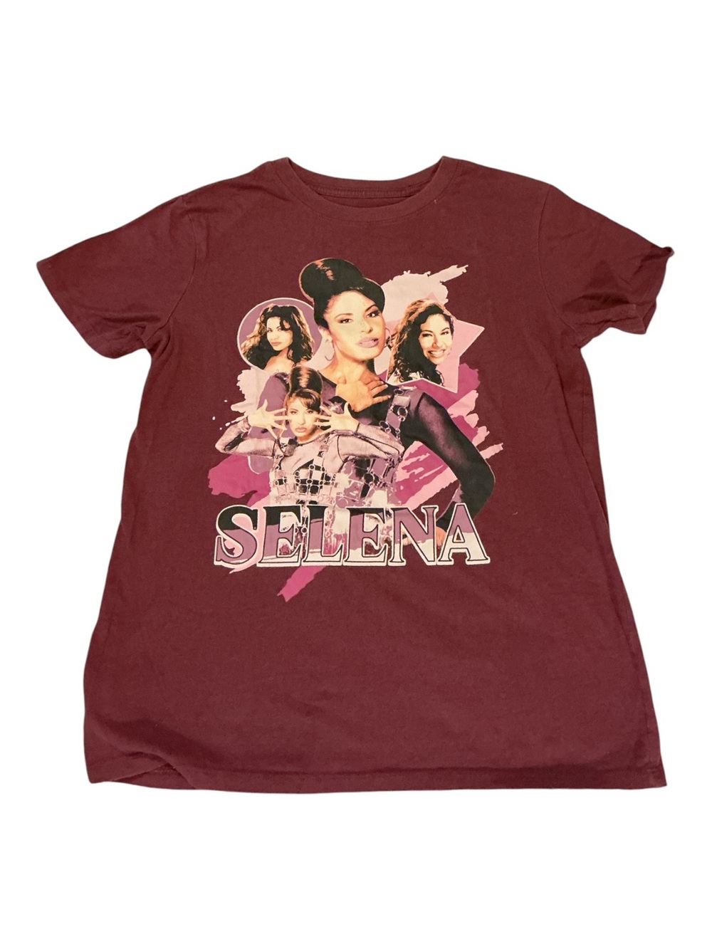 Selena Graphic Short Sleeve Tee - Maroon